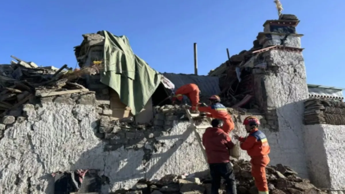 Earthquake of Magnitude 7.0 Strikes Tibet; 16 Dead, 32 injured