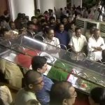 LIVE: People throng Rajaji Hall to pay last respects to Karunanidhi