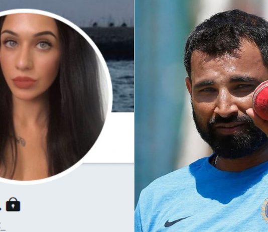 Woman yorks Shami with private message googly, pacer trolled