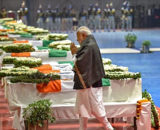 Pulwama attack: PM Modi pays tribute to slain CRPF personnel