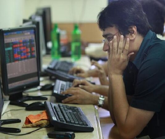 Equity gauges down on weak global cues; Sensex tumbles 800 pts, Nifty below 14,350
