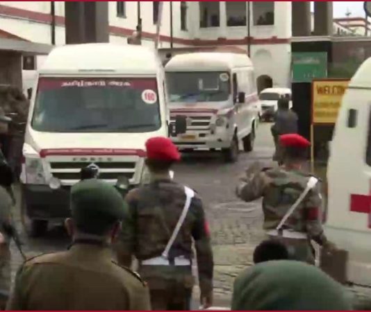 Vehicles carrying mortal remains of CDS Bipin Rawat, his wife and other personnel leave for Sulur airbase
