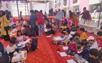 SBI HM department AO2 Delhi Organised Art & Drawing Competion at Emerald height’s in Sec 88, Faridabad on Sunday 20th Feb.2022