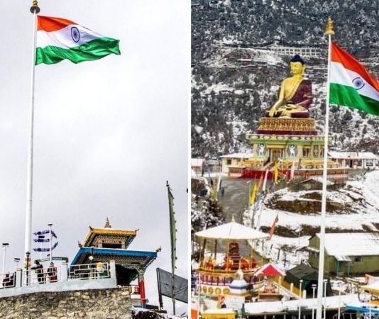 Arunachal Pradesh CM hoists 104 ft tall national flag at Tawang, second highest in India