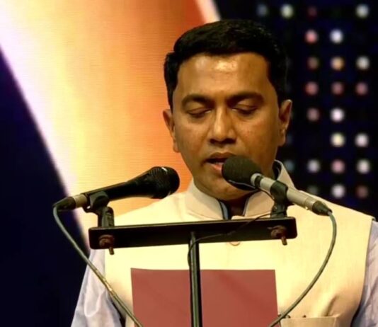Pramod Sawant takes oath as Goa CM for second consecutive term