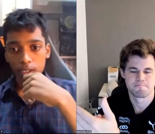 Julius Baer Generation Cup: Magnus Carlsen applauds, flashes thumbs up for R Praggnanandhaa after their draw
