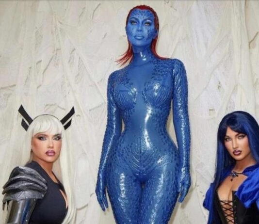 Kim Kardashian transforms herself into X- Men’s mystique for Halloween, internet asks Marvel to cast her