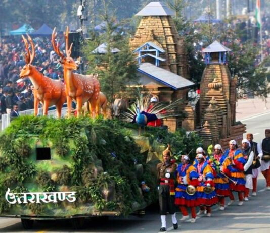 Uttarakhand’s tableau wins first prize in 74th Republic Day parade