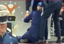 Joe Biden trips, falls at US Air Force Academy graduation ceremony