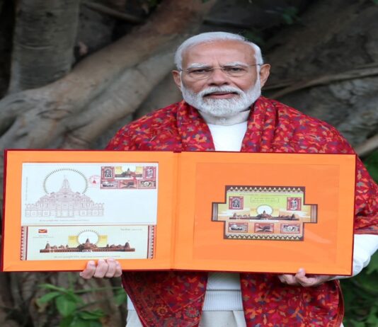 PM Modi releases postal stamps dedicated to Ram Mandir & ‘book of stamps’ on Lord Ram