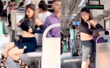 Woman irks passengers with ‘Vulger’ dance moves inside Mumbai Local train, Netizens react