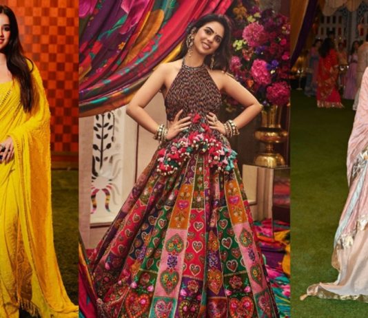 Who wore what for the Haldi Ceremony of Anant Ambani and Radhika Merchant?