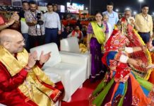 Union Home Minister Amit Shah attends ‘Kesariya Garba’ Navratri celebration in Gujarat